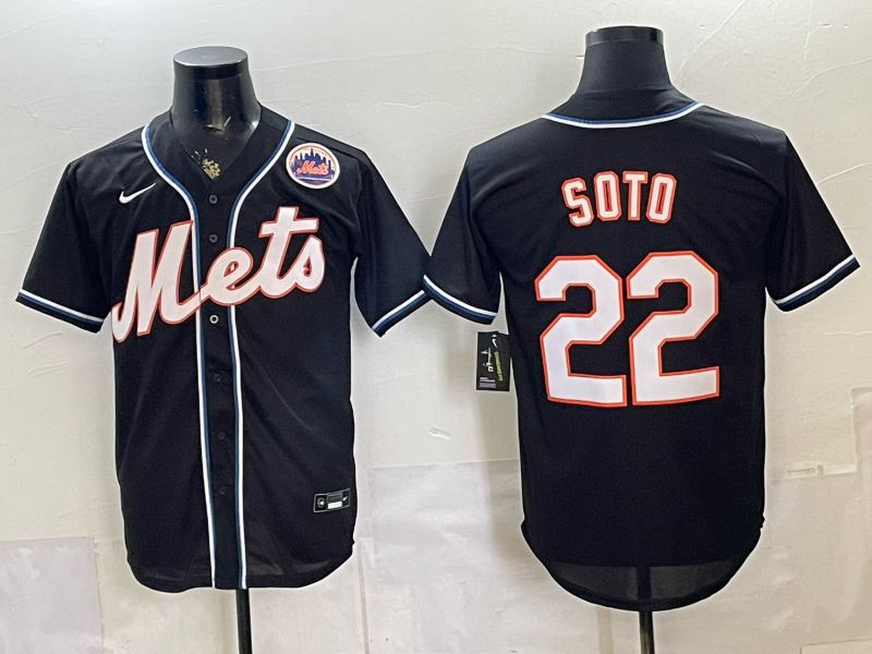 Men New York Mets #22 Soto black 2025 MLB Nike jersey 0528006